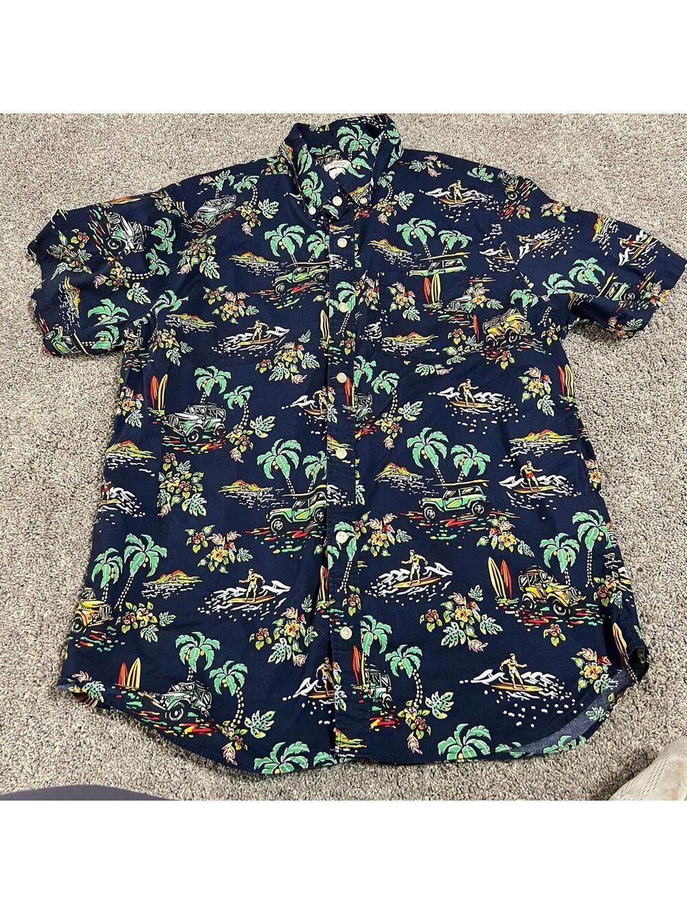 Gap Men's Hawaiian Short Sleeve Button Down size Large